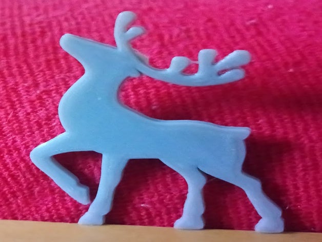 Hirsch stolz Tier Weihnachten Dekor Reh Abbildung 3D print model - Mito3D