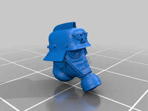 dkok head canister gasmask 40k astra militarum imperial guard 3d print model - Mito3D