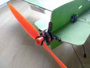 motor mount depron f3p indoor plane roxxy c27 slowflyer shockflyer 3d print model - Mito3D