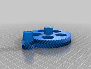 my customized parametric herringbone gear set stepper extruders 3d print model - Mito3D