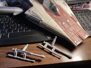 kenner uma asa de substituição canhões peça retorno jedi starwars star wars peças brinquedos 3d print model - Mito3D