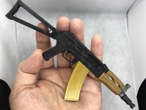 aks-74u 1 4 silah 3d print model - Mito3D
