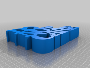 my customized variable word sculpture 3d print model - Mito3D