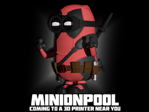 minionpool deadpool mini figura fumetti disney marvel comics universo in miniatura minion minon di la pixar table top 3d print model - Mito3D