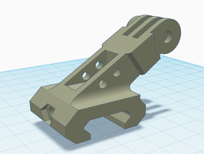picatinny abgewinkelt gopro mount Aussparung basic-Schleife Löcher 3d print model - Mito3D
