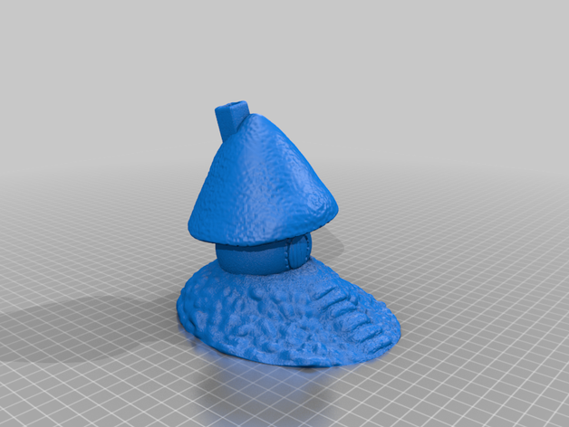 fungo casa fantasia magia il la scultura 3D print model - Mito3D