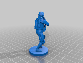 mini soldier stand 3d print model - Mito3D