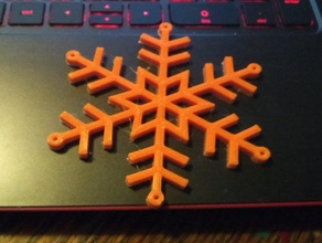 snow flake christmas decoration ornament snowflake 3d print model - Mito3D