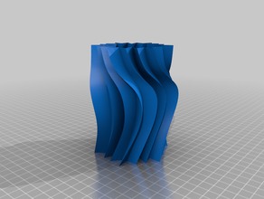 vase zig zags container Blumen-vase Bleistift-Halter Bleistift twisted 3d print model - Mito3D