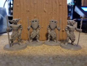 goblin scout dungeons dragons i mini in miniatura pathfinder lancia e tribali 3d print model - Mito3D