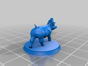 pigs dungeons dragons pathfinder tribal pig 3d print model - Mito3D