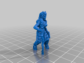 satyr kız Ozan druid dungeons dragons kadın minyatür pathfinder 3d print model - Mito3D
