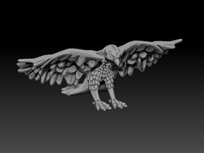 bird prey dungeons dragons eagle falcon hawk pathfinder roc 3d print model - Mito3D