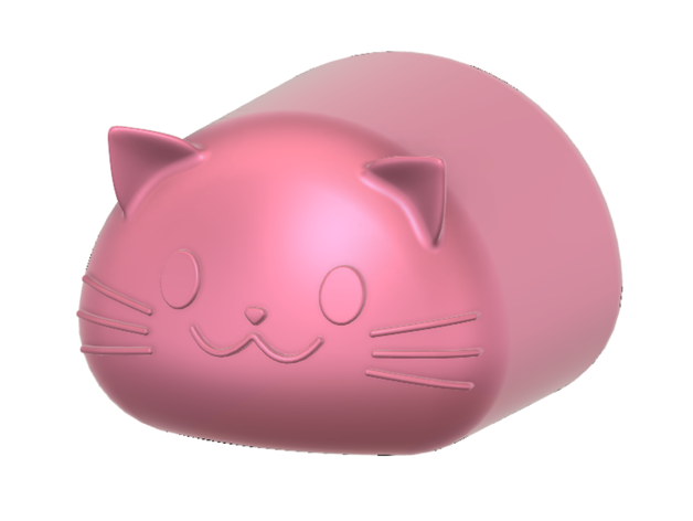 bun cat animale pane catoo carino meow modello semplice tsum 3D print model - Mito3D