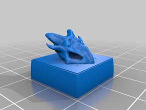 dragonskull de la resina carcasa 3d print model - Mito3D