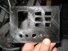 De 19 polegadas frontplate placa frontal vitrine visualização de montagem tampa 3d print model - Mito3D