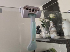 female razor holder shower wall accessories 3d print model - Mito3D