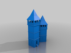 medieval towers castle dnd 3d print model - Mito3D