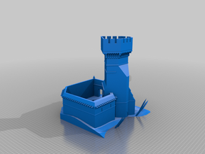 old watch tower castle dnd medieval 3d print model - Mito3D