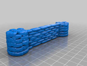 terrain - fieldstone fence scatter gaming rpg wargaming 3d print model - Mito3D