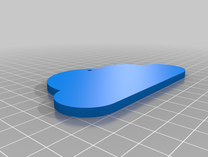 basic flat cloud sky symbol 3d print model - Mito3D