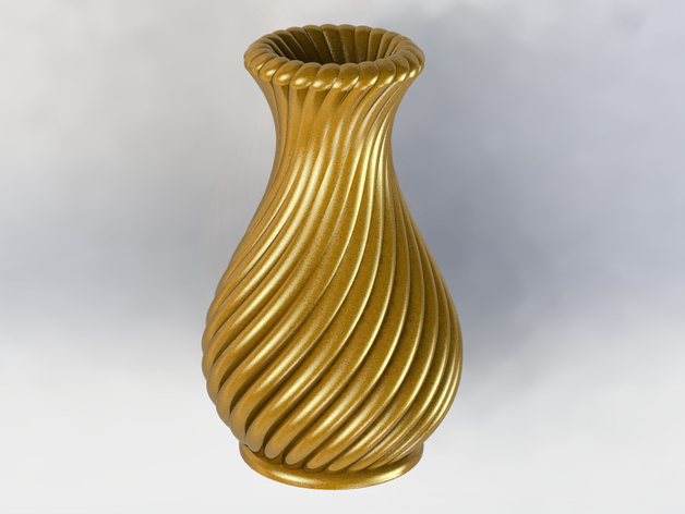 vaso 3 di fiori twisted il 3D print model - Mito3D
