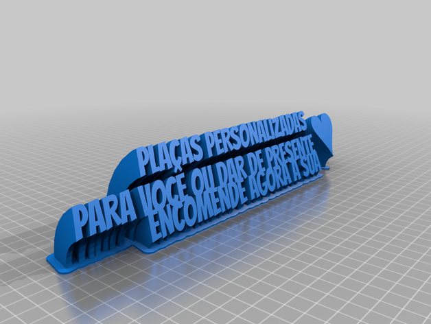placa fina personalizado 3D print model - Mito3D