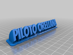 rotulo piloto de orellana personalizado 3d print model - Mito3D