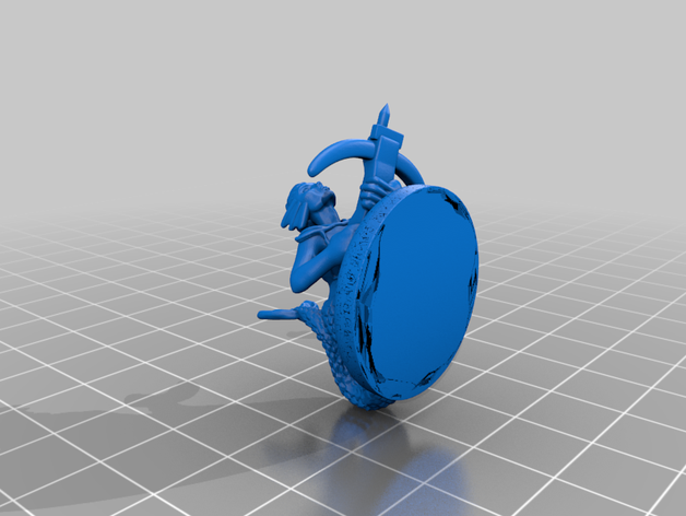 tritão sniper besta masmorras e dragões feminino pathfinder 3D print model - Mito3D