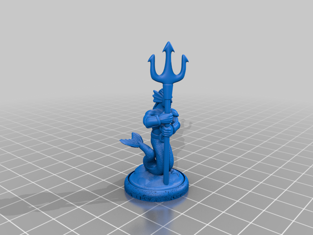 tritão trident masmorras e dragões pathfinder 3D print model - Mito3D