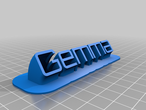 gemma sweeping name customized 3d print model - Mito3D
