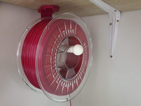 under shelf filament spool holder hook spoolholder hang hanging 3d print model - Mito3D