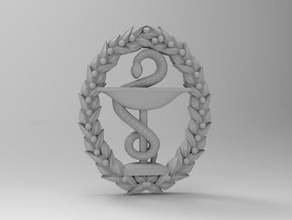 Medizin-emblem cnc 3dmodel drucken 3d print model - Mito3D