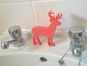 la navidad de los ciervos jabón del molde cuarto baño venados ciervo festiva festivo renos fregadero 3d print model - Mito3D