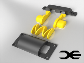 spring-loaded latching mechanism created freecad hook latch latches useful 3d print model - Mito3D