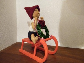 santa's sleigh christmas santas 3d print model - Mito3D