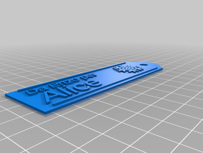 alice2 personnalisé 3d print model - Mito3D