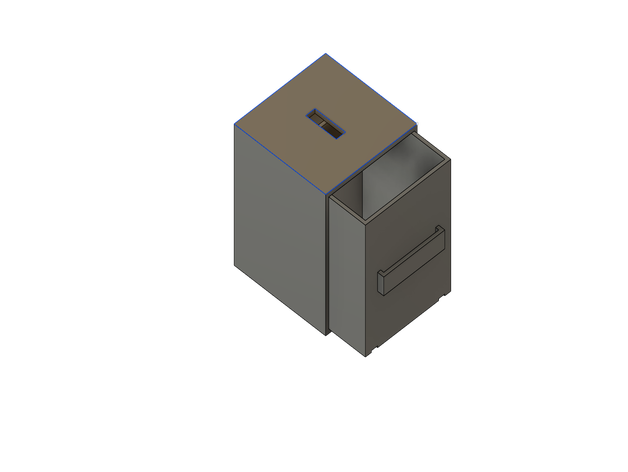 money box drawer easy gadget simple 3D print model - Mito3D