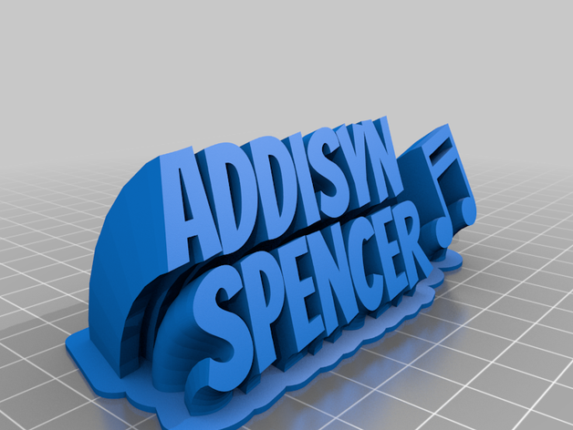 addisyn özel özelleştirilmiş 3D print model - Mito3D