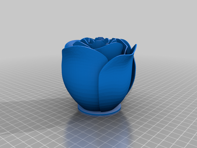 rose100mm de la fleur fleurs rose 3D print model - Mito3D