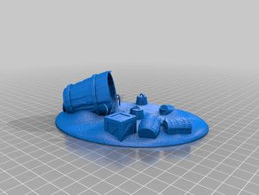 diving bell wreckage dungeons dragons pathfinder pirate sea underwater 3d print model - Mito3D