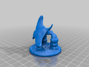 manta ray dungeons dragons pathfinder sea 3d print model - Mito3D