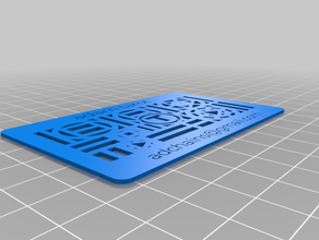 meine angepasste thingiverse custom business card kundengebundene 3d print model - Mito3D