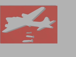 ww2 bomber airbrush stencil airbrushing paint stencils war plane 3d print model - Mito3D