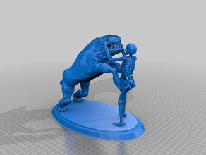 pecto attacks bones creature lizard skeleton 3d print model - Mito3D