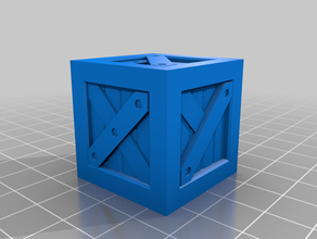 xyz calibration cube dice pallet box wood 3d print model - Mito3D