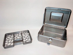 caixa de dinheiro voronoi bandeja 3d print model - Mito3D
