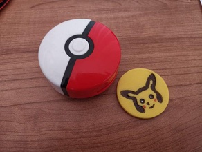 pikachu - pokemon mcdonald s toy coin disk mcdonalds pika 3d print model - Mito3D