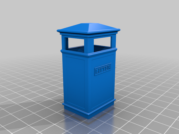 cubo de basura - estilo inglés 3D print model - Mito3D