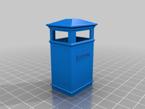 garbage bin - english style 3d print model - Mito3D